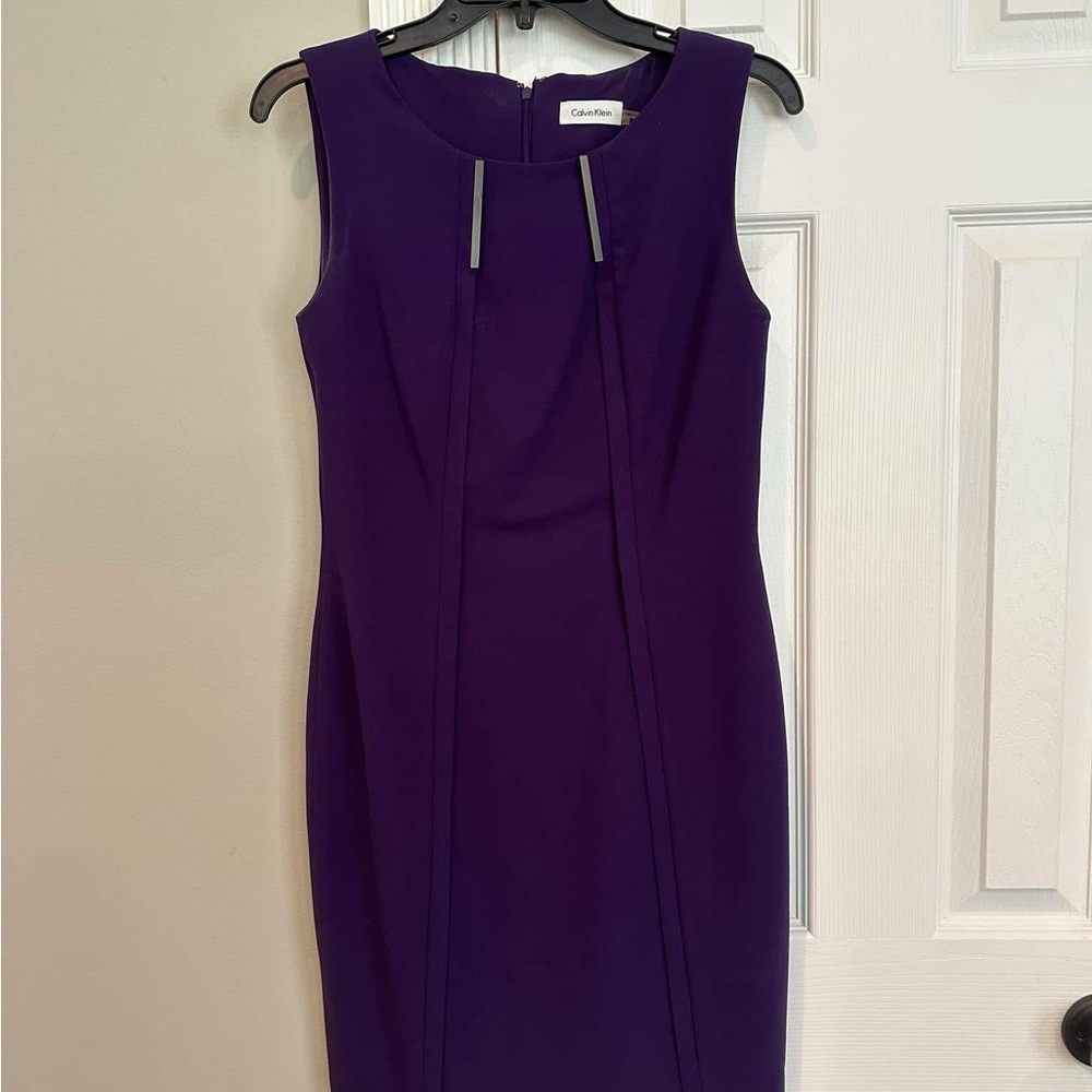 Calvin Klein Women's Purple Sheath Dress